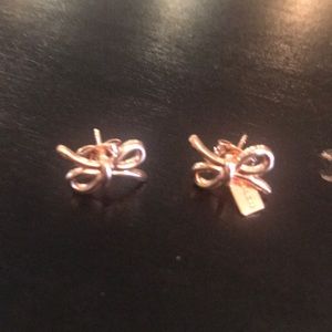New never worn rose gold now coach earrings